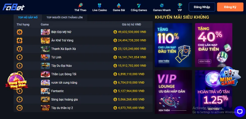 Bảo mật giao dịch rút tiền tại vnbet casino