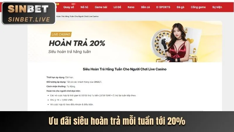 Ưu đãi chào mừng thành viên mới tại vnbet casino